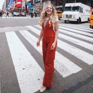 SOLD Urban Outfitters BDG Eleanor Orange Jumpsuit